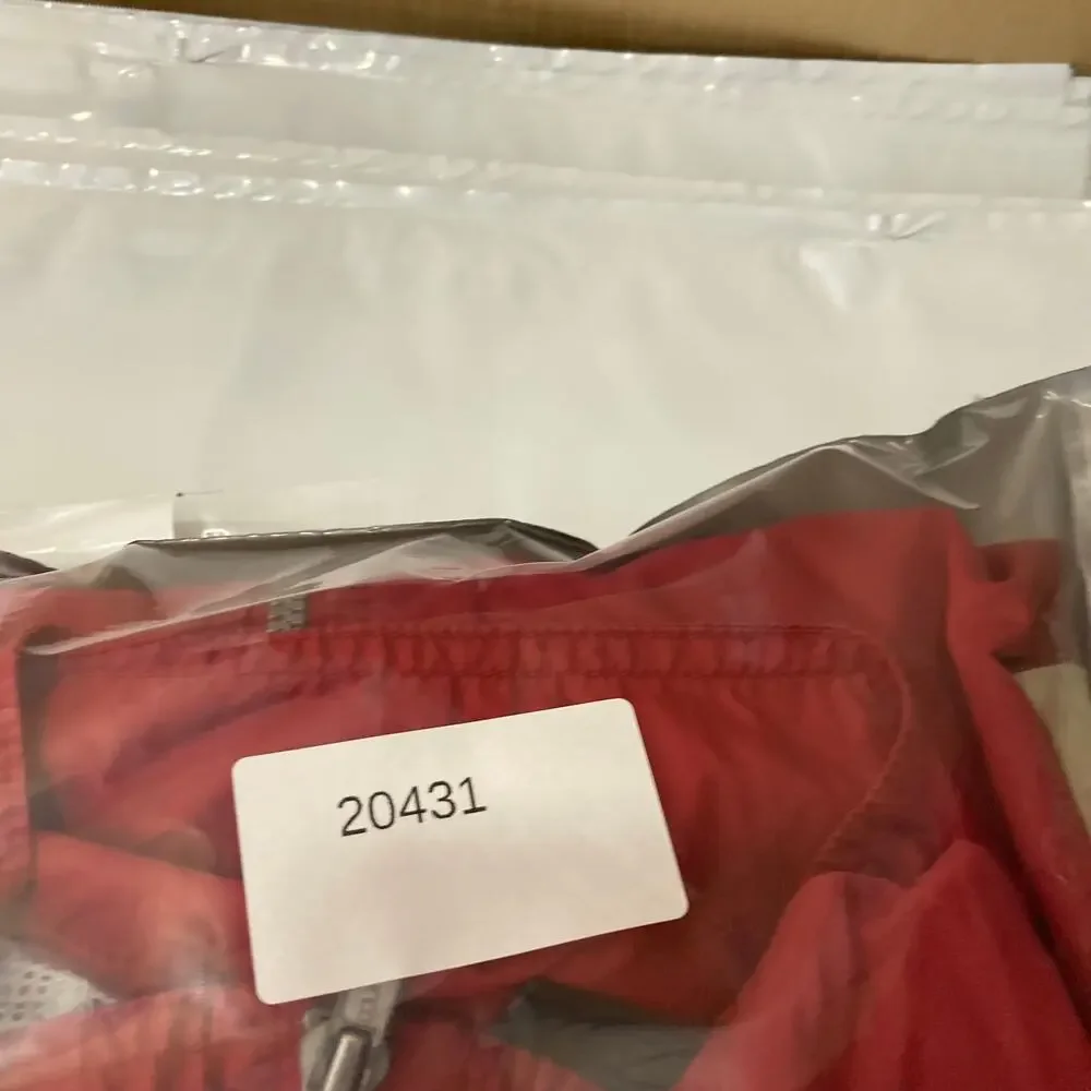 Nike Jacket Mens Size M Red‎ White Full Zip Mesh Lined Windbreaker Millard South